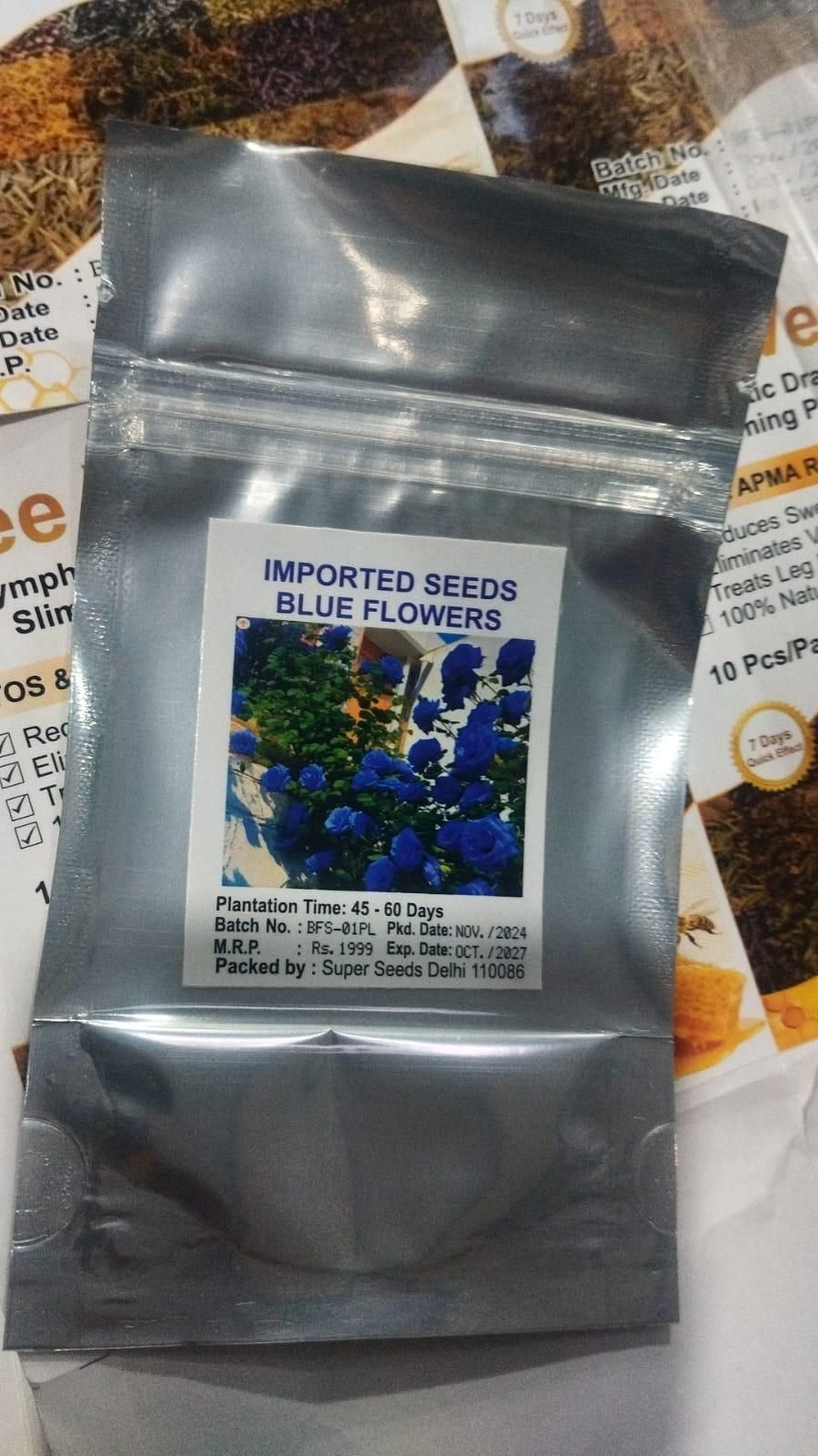 “Premium Imported Blue Climbing Rose Seeds – High Germination Guaranteed” Conveys quality and performance confidence